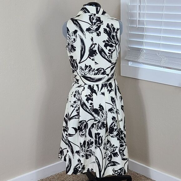 Jessica Howard Black and White Floral Midi Dress - Picture 5 of 16
